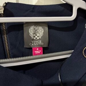 Vince Camuto Midnight Blue Dress with Button Detail